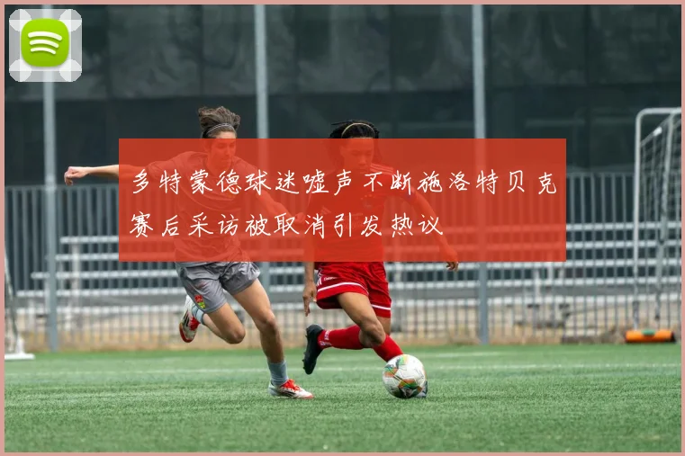 多特蒙德球迷嘘声不断施洛特贝克赛后采访被取消引发热议